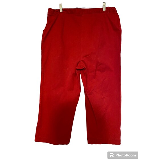 Norton Studio Stretch Cropped Pants Size 16 Red - Picture 2 of 7